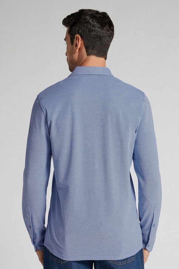 Bawełniana koszula z pikowanego materiału Bawełniana koszula z pikowanego materiału