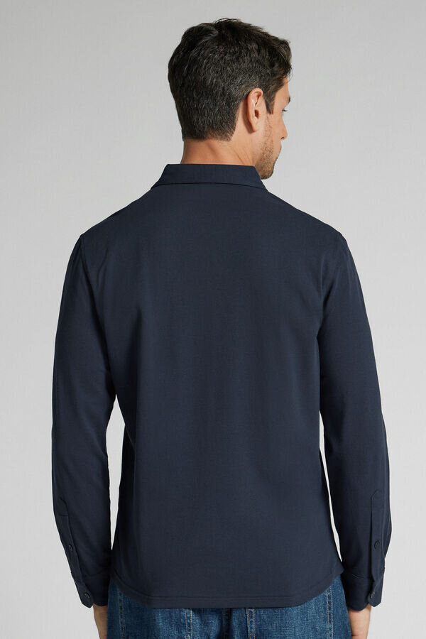 Bawełniana koszula z pikowanego materiału Bawełniana koszula z pikowanego materiału