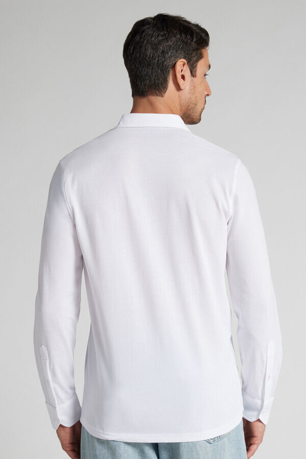 Bawełniana koszula z pikowanego materiału Bawełniana koszula z pikowanego materiału