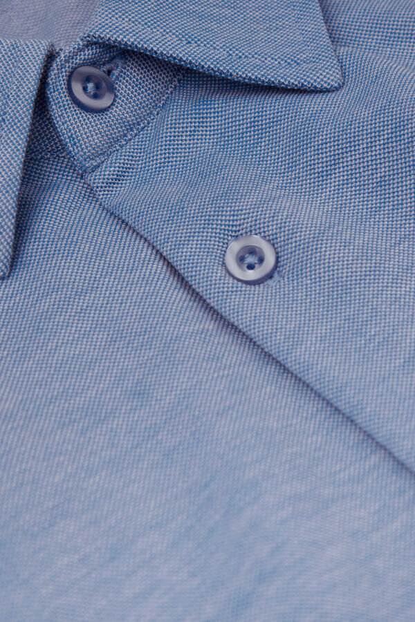 Bawełniana koszula z pikowanego materiału Bawełniana koszula z pikowanego materiału