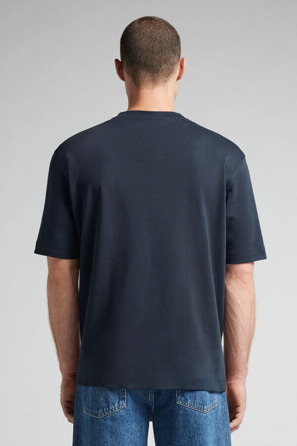 Bawełniana koszulka oversize z dzianiny interlock Bawełniana koszulka oversize z dzianiny interlock