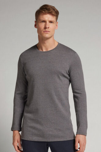 Bluzka z długim rękawem z ciepłej bawełny Bluzka z długim rękawem z ciepłej bawełny