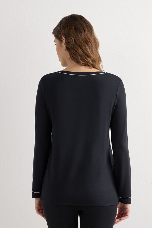 Bluzka z długim rękawem z modalu Bluzka z długim rękawem z modalu