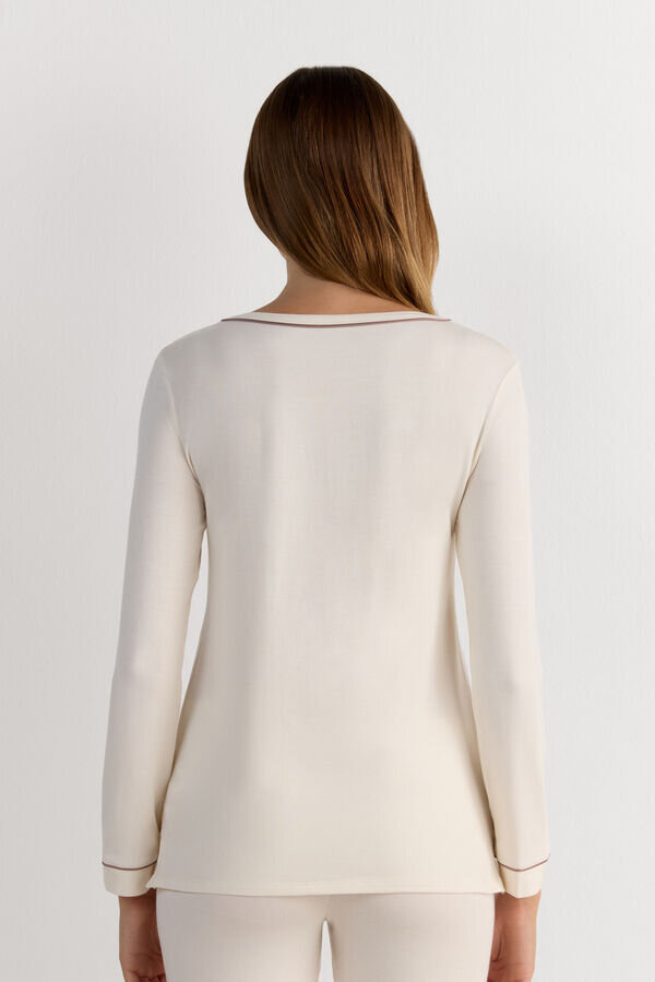 Bluzka z długim rękawem z modalu Bluzka z długim rękawem z modalu