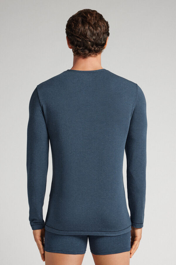 Bluzka z długim rękawem z modalu i kaszmiru Bluzka z długim rękawem z modalu i kaszmiru