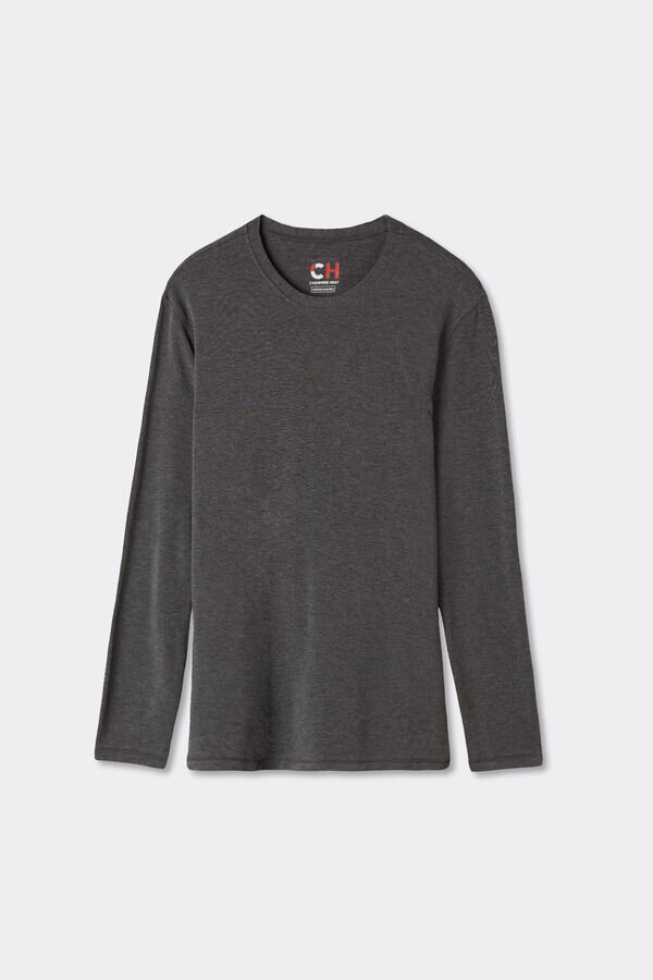 Bluzka z długim rękawem z modalu i kaszmiru Bluzka z długim rękawem z modalu i kaszmiru