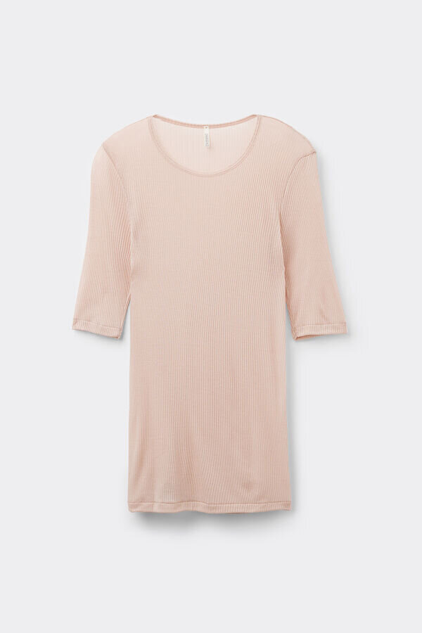 Bluzka z krótkim rękawem z ultranaturalnego kaszmiru Bluzka z krótkim rękawem z ultranaturalnego kaszmiru