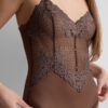 Body z tiulu i Lace Bodysuit Pretty Flowers