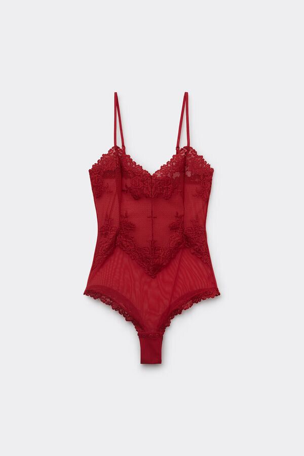 Body z tiulu i Lace Bodysuit Pretty Flowers Body z tiulu i Lace Bodysuit Pretty Flowers