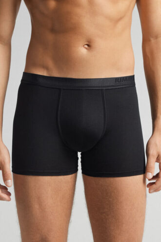 Bokserki z merceryzowanej bawełny premium z logo