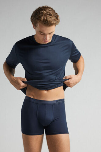 Bokserki z merceryzowanej bawełny premium z logo