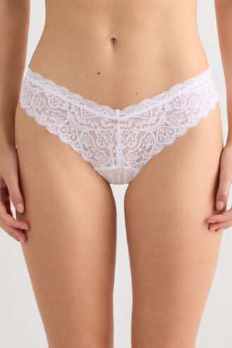 Brazilian lace briefs in 80s style