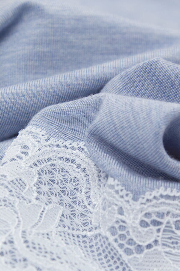 Długa piżama z koronką z modalu Długa piżama z koronką z modalu