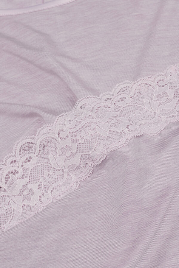 Długa piżama z koronką z modalu Długa piżama z koronką z modalu