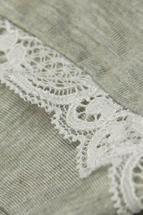 Długa piżama z koronką z modalu Długa piżama z koronką z modalu