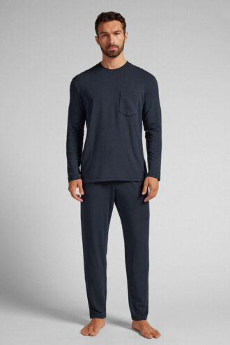 Długa piżama z pluszowego modalu