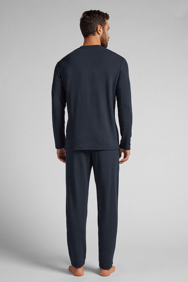 Długa piżama z pluszowego modalu Długa piżama z pluszowego modalu