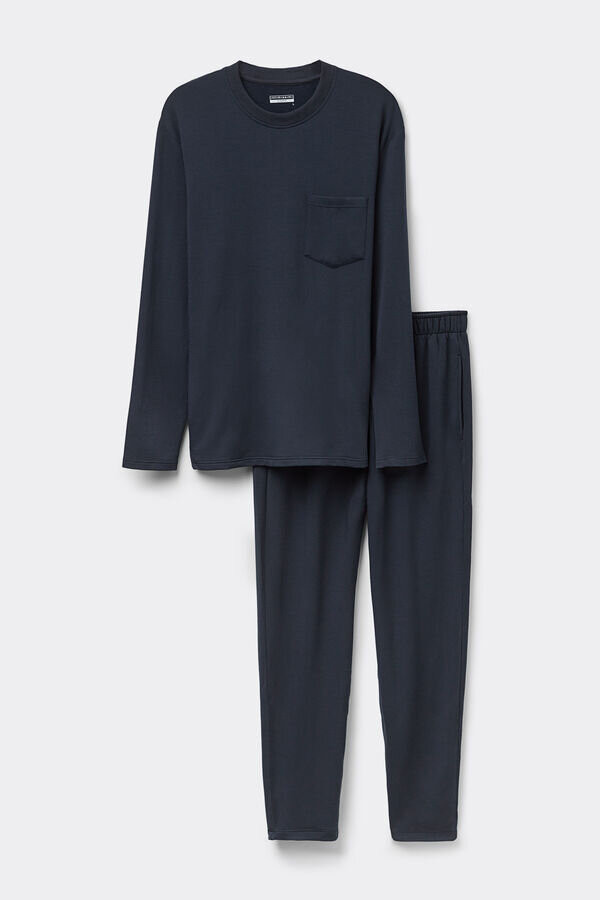 Długa piżama z pluszowego modalu Długa piżama z pluszowego modalu