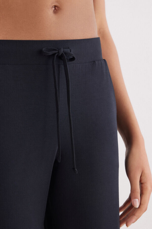 Długie spodnie palazzo z modalu Długie spodnie palazzo z modalu