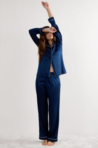 Długie spodnie z jedwabiu