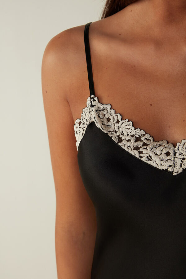 Jedwabna koszulka na cienkich ramiączkach Pretty Flowers Jedwabna koszulka na cienkich ramiączkach Pretty Flowers