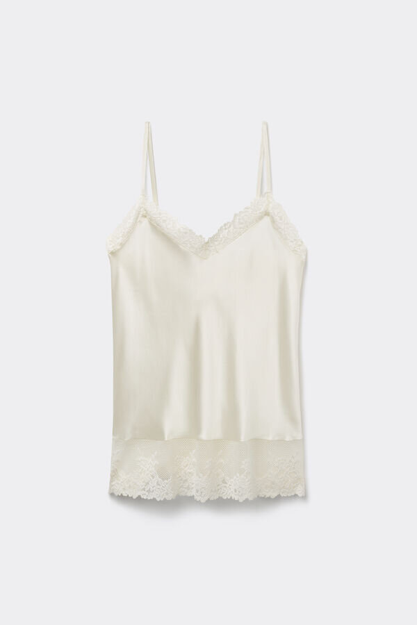 Jedwabna koszulka na cienkich ramiączkach Pretty Flowers Jedwabna koszulka na cienkich ramiączkach Pretty Flowers