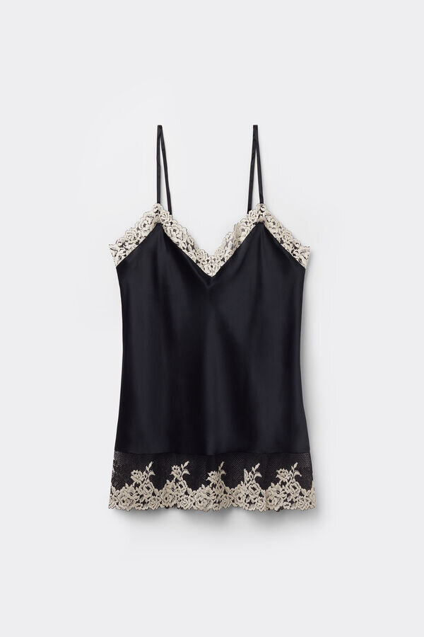 Jedwabna koszulka na cienkich ramiączkach Pretty Flowers Jedwabna koszulka na cienkich ramiączkach Pretty Flowers