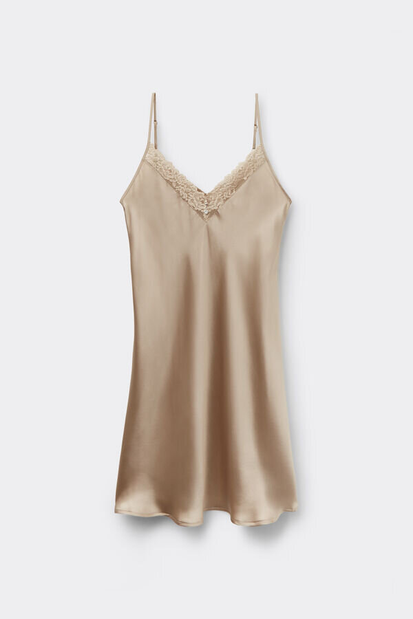 Jedwabna koszulka z kwiatami z jedwabiu i koronki Jedwabna koszulka z kwiatami z jedwabiu i koronki