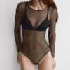 Koronkowy Lace Bodysuit z długim rękawem Flirt Fearlessly Koronkowy Lace Bodysuit z długim rękawem Flirt Fearlessly