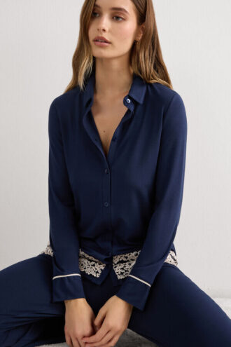 Koszula z guzikami Pretty Flowers z modalu