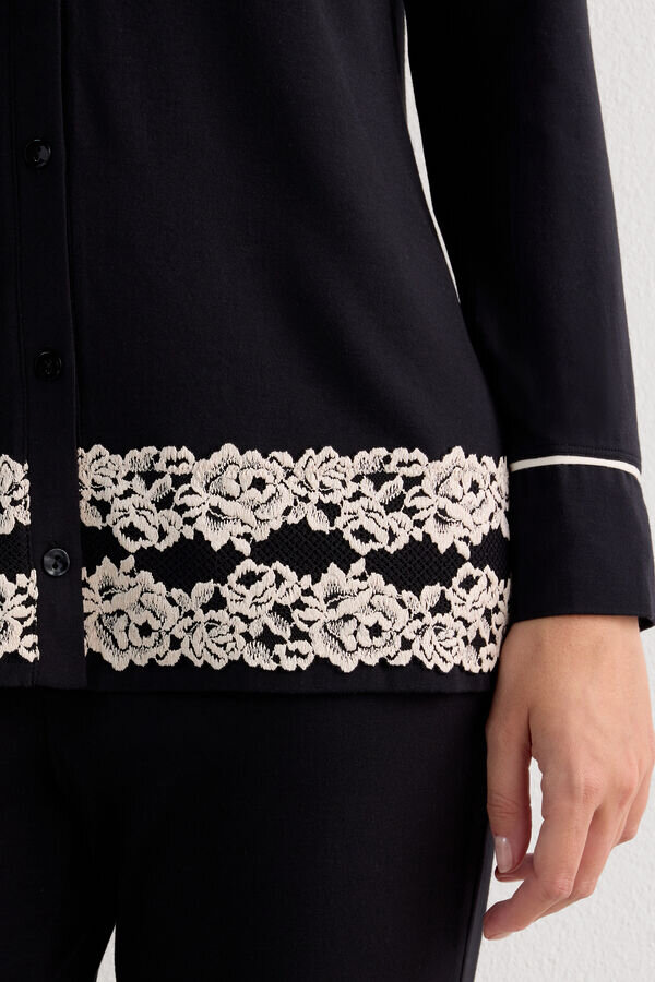 Koszula z guzikami Pretty Flowers z modalu Koszula z guzikami Pretty Flowers z modalu