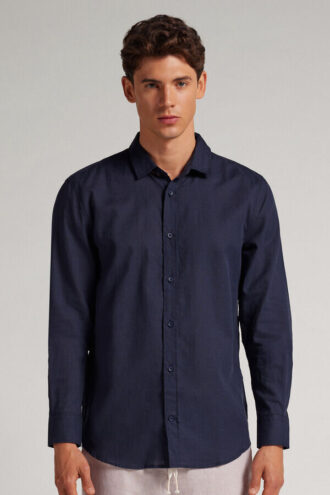 Koszula z lnu i bawełny