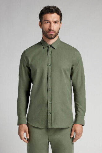 Koszula z lnu i bawełny