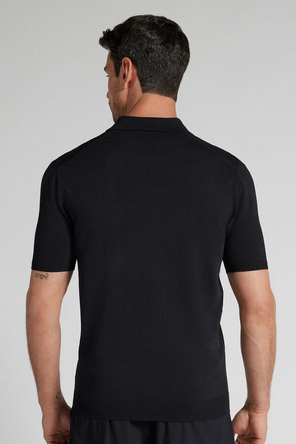 Koszulka polo z wiskozy i nylonu Koszulka polo z wiskozy i nylonu