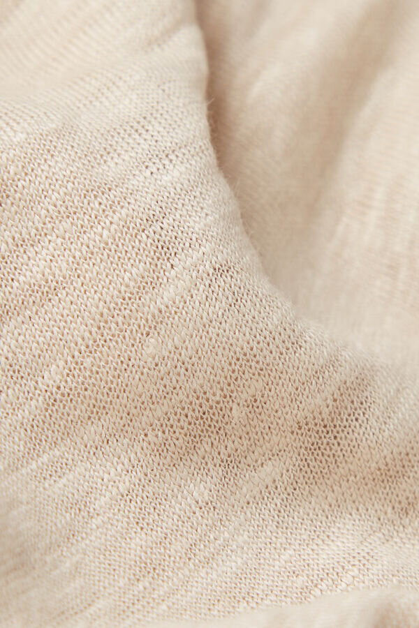 Koszulka z krótkim rękawem z czystego lnu Koszulka z krótkim rękawem z czystego lnu