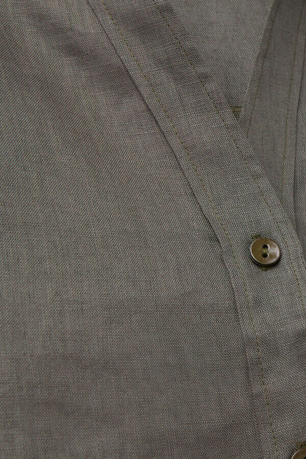 Koszulka z krótkim rękawem z czystego lnu Koszulka z krótkim rękawem z czystego lnu