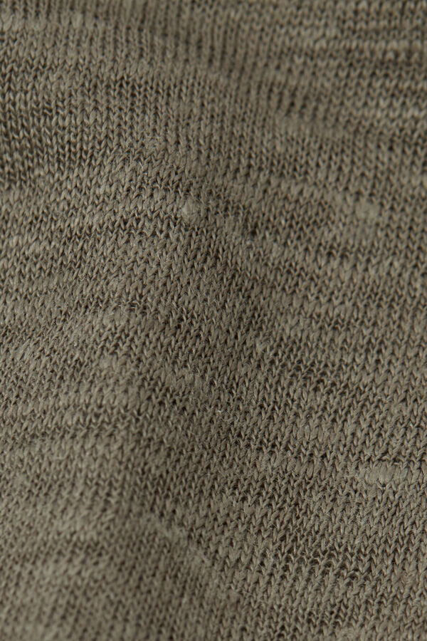 Koszulka z krótkim rękawem z czystego lnu Koszulka z krótkim rękawem z czystego lnu