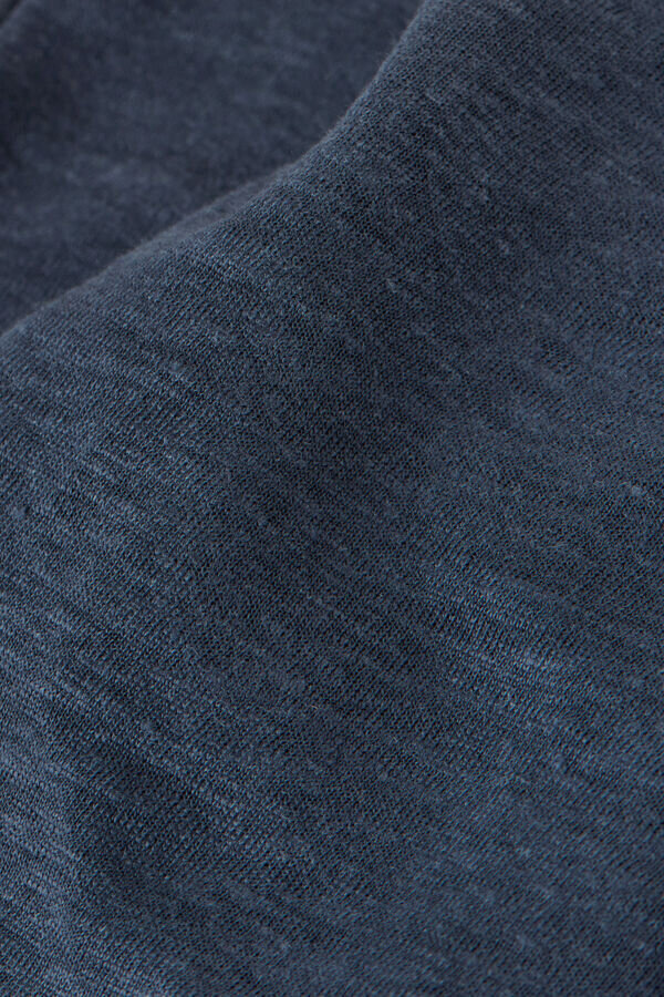 Koszulka z krótkim rękawem z czystego lnu Koszulka z krótkim rękawem z czystego lnu