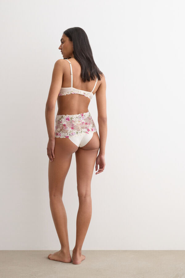 Majtki Brazilian z nadrukiem Pretty Flowers Majtki Brazilian z nadrukiem Pretty Flowers