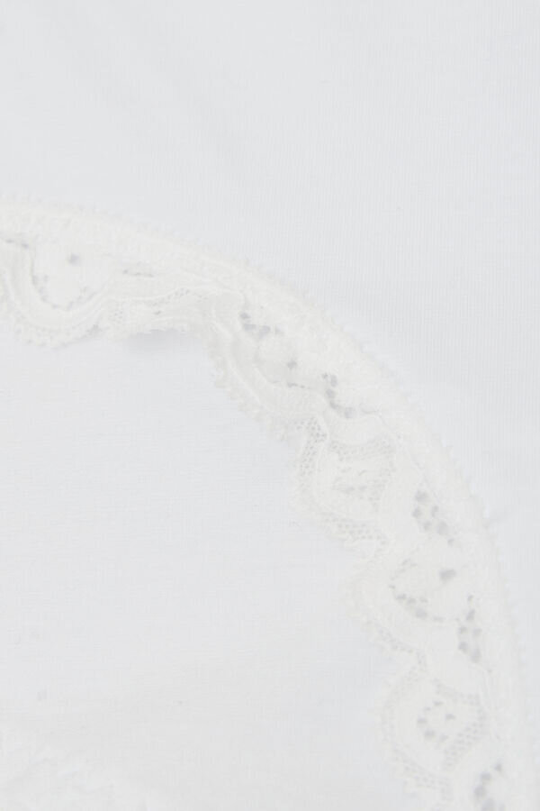 Majtki z wysokim stanem z bawełny i koronki Majtki z wysokim stanem z bawełny i koronki