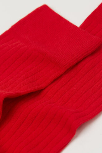 Miękkie bawełniane podkolanówki w prążki