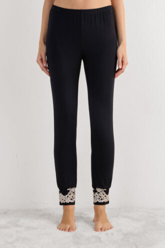 Spodnie modalne z mankietami Pretty Flowers