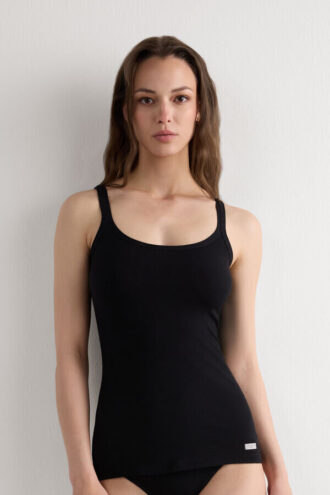 Top na ramiączkach z bawełny