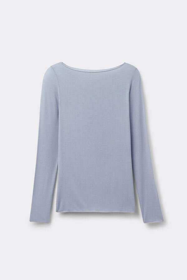 Ultralekki top z kaszmiru modalnego z dekoltem w łódkę Ultralekki top z kaszmiru modalnego z dekoltem w łódkę