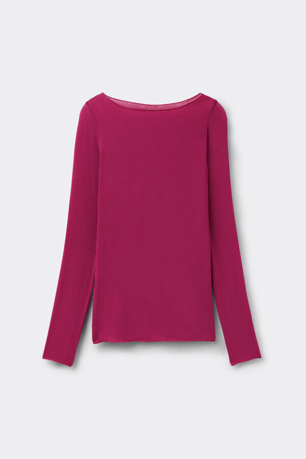 Ultralekki top z kaszmiru modalnego z dekoltem w łódkę Ultralekki top z kaszmiru modalnego z dekoltem w łódkę