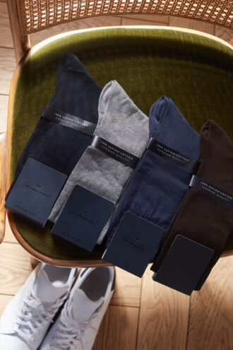 Wysokie skarpetki z egipskiej bawełny satynowej